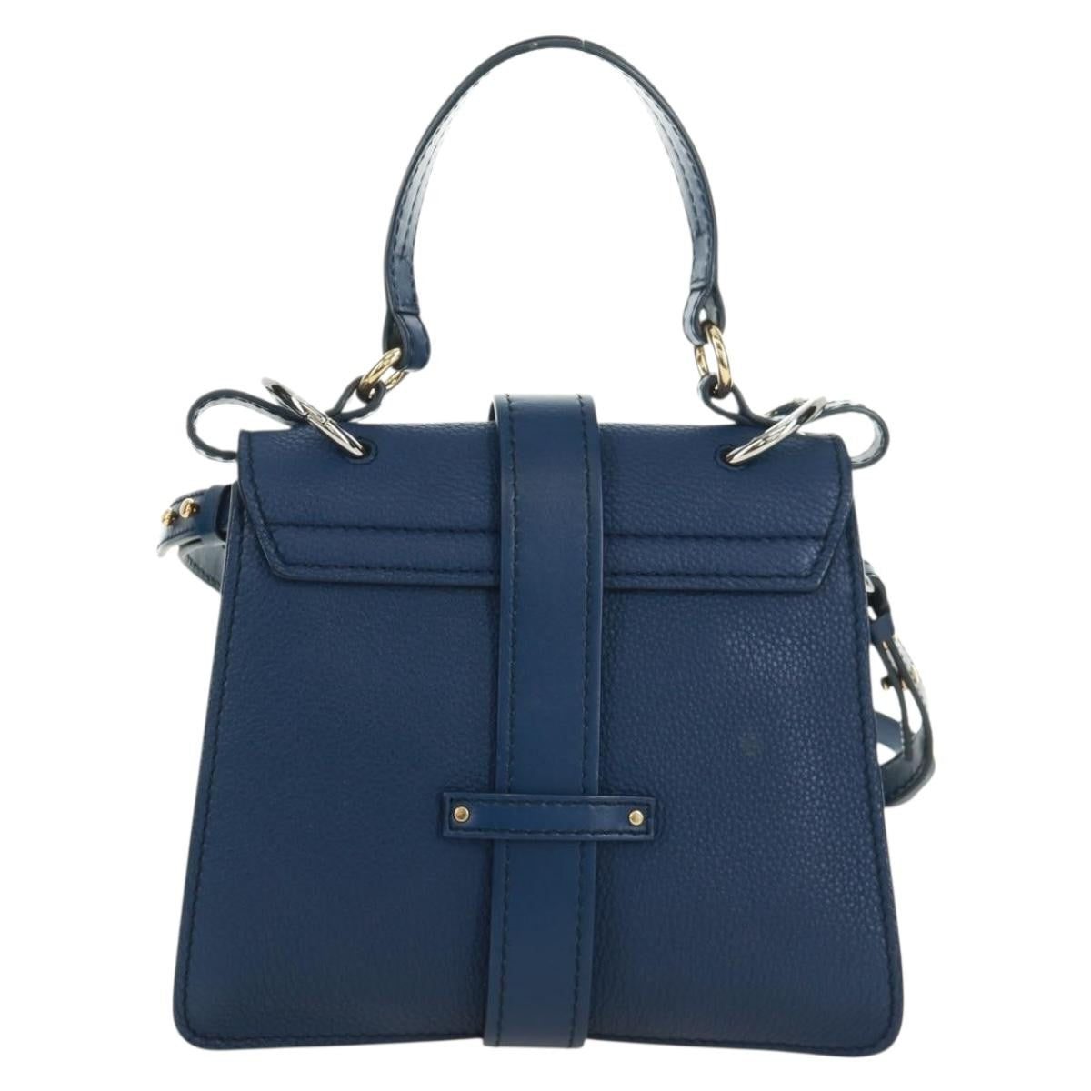 Chloe Aby Day Leather Blue Leather Handbag (Pre-Owned)