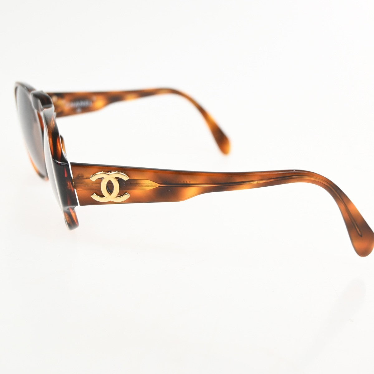 Chanel Logo Cc Plastic Brown Plastic Sunglasse Accessory (Pre-Owned)