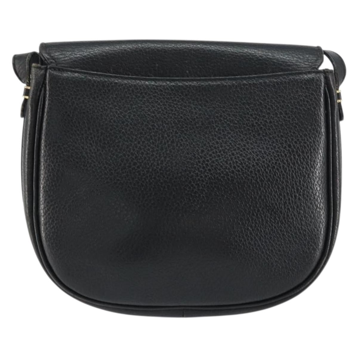 Burberry Vintage Leather Black Leather Shoulder Bag Bag (Pre-Owned)