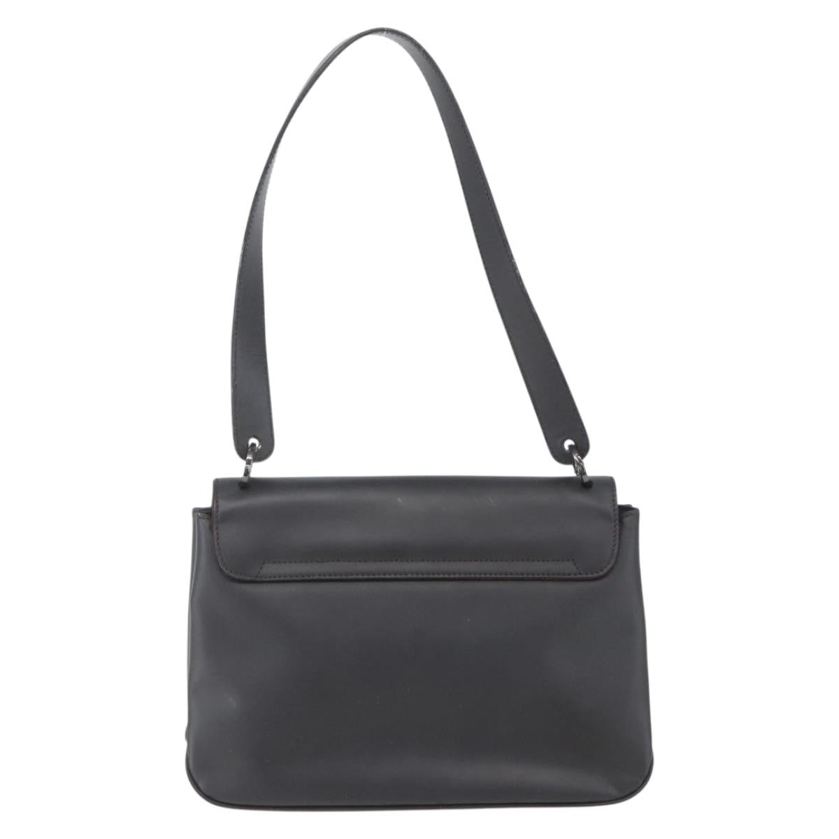 Salvatore Ferragamo Vala Leather Black Leather Shoulder Bag Bag (Pre-Owned)