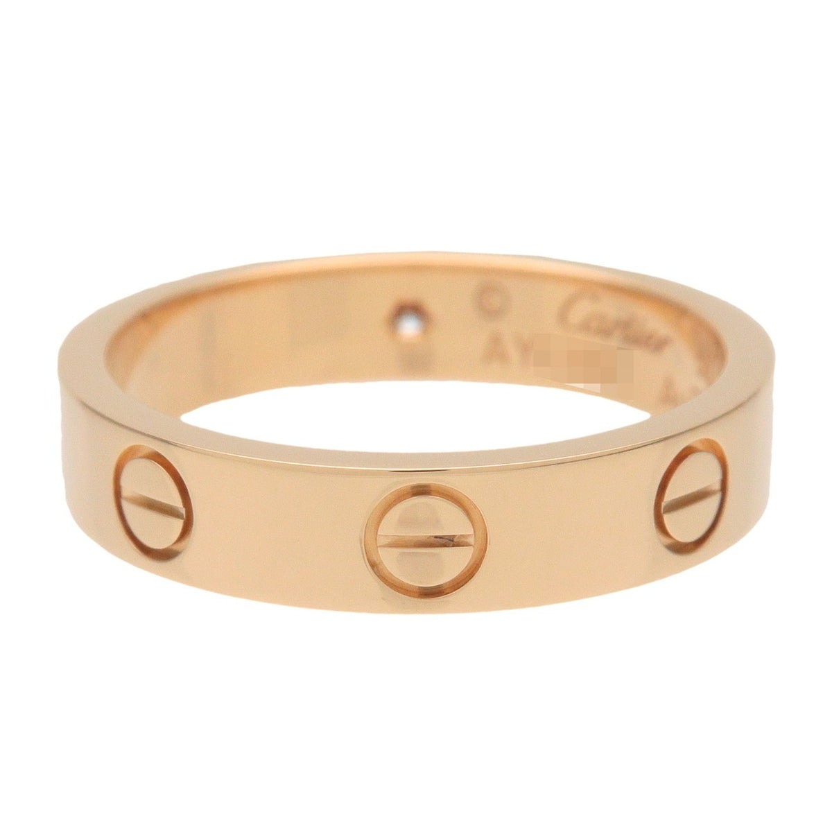 Cartier Love Wedding Band 1 Diamond 18K Yellow Gold With Diamond Gold Yellow_Gold Ring Jewelry (Pre-Owned)