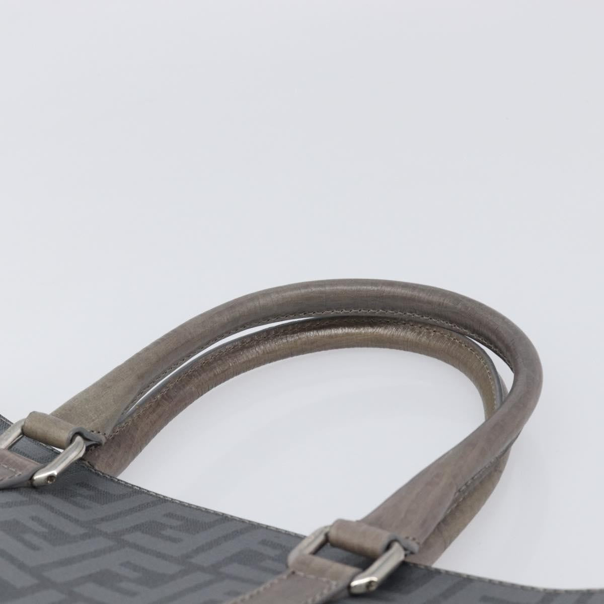 Fendi Open Shopping Zucca Canvas Gray Canvas Tote Bag Bag (Pre-Owned)