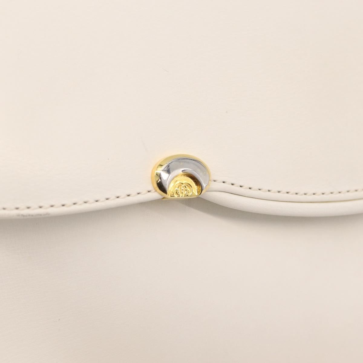 Gucci Shoulder Leather White Leather Shoulder Bag Bag (Pre-Owned)