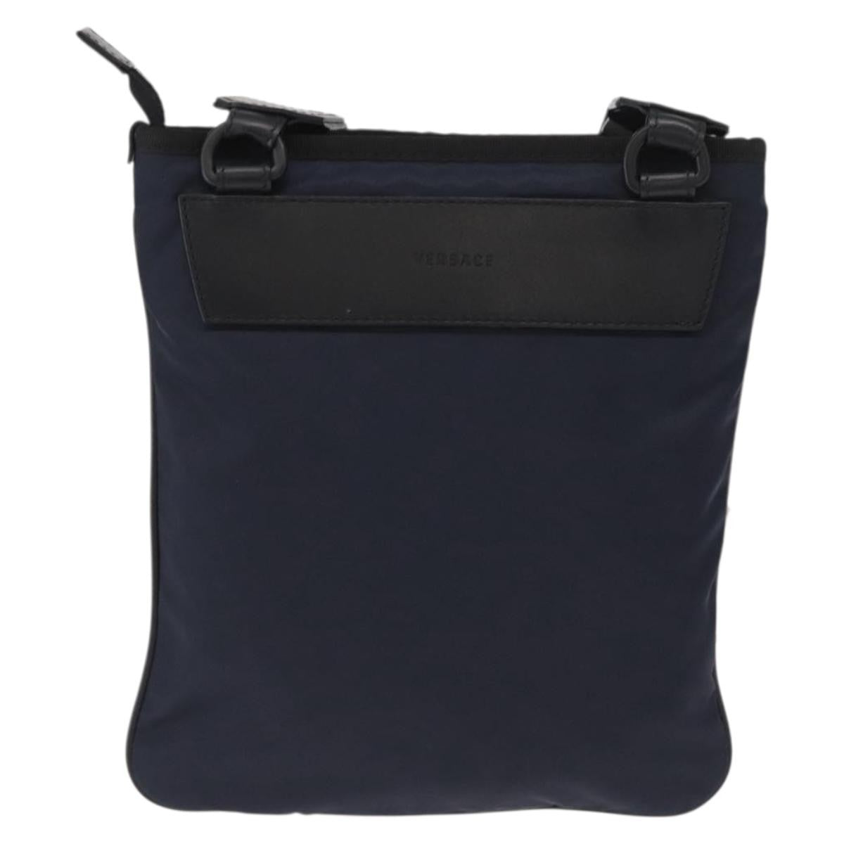Versace Vintage Nylon Navy Nylon Shoulder Bag Bag (Pre-Owned)