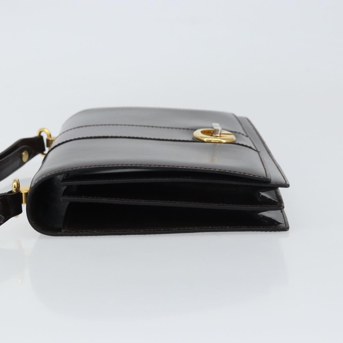 Gucci Vintage Leather Brown Leather Shoulder Bag Bag (Pre-Owned)
