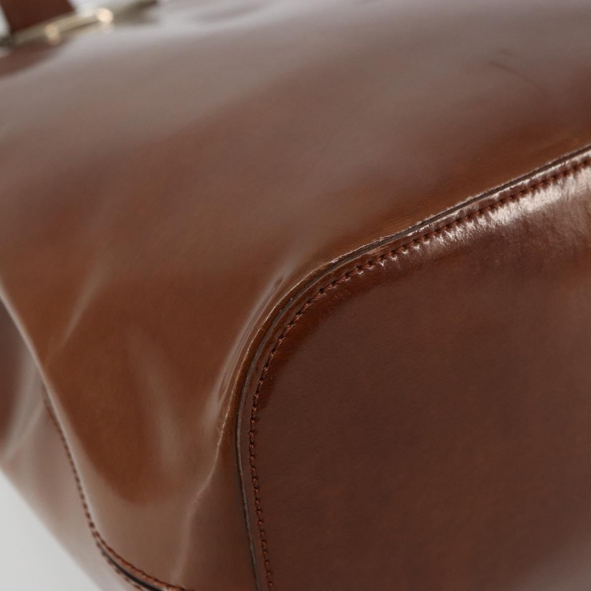 Cartier Panthère Shoulder Patent Leather Brown Patent_Leather Shoulder Bag Bag (Pre-Owned)