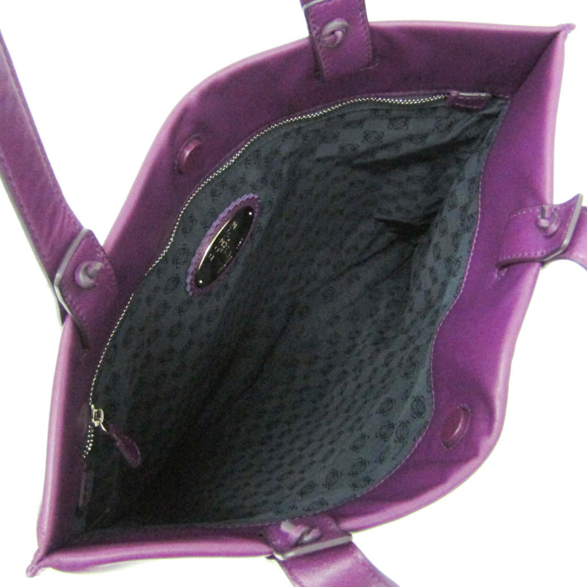 Loewe Anagram Leather Purple Leather Tote Bag Bag (Pre-Owned)