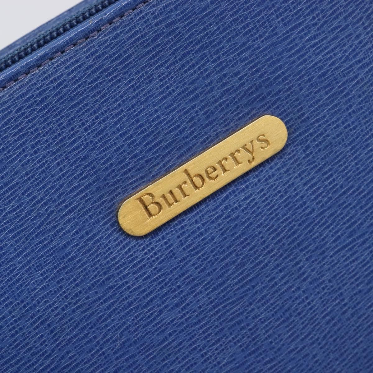 Burberry Shoulder Leather Blue Leather Shoulder Bag Bag (Pre-Owned)