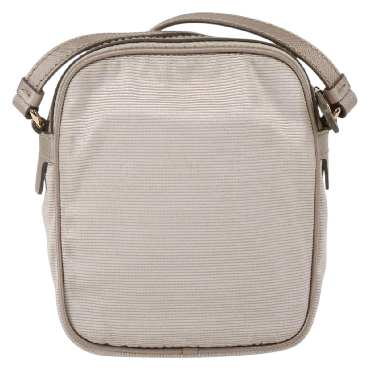Salvatore Ferragamo Vala Nylon Beige Nylon Shoulder Bag Bag (Pre-Owned)