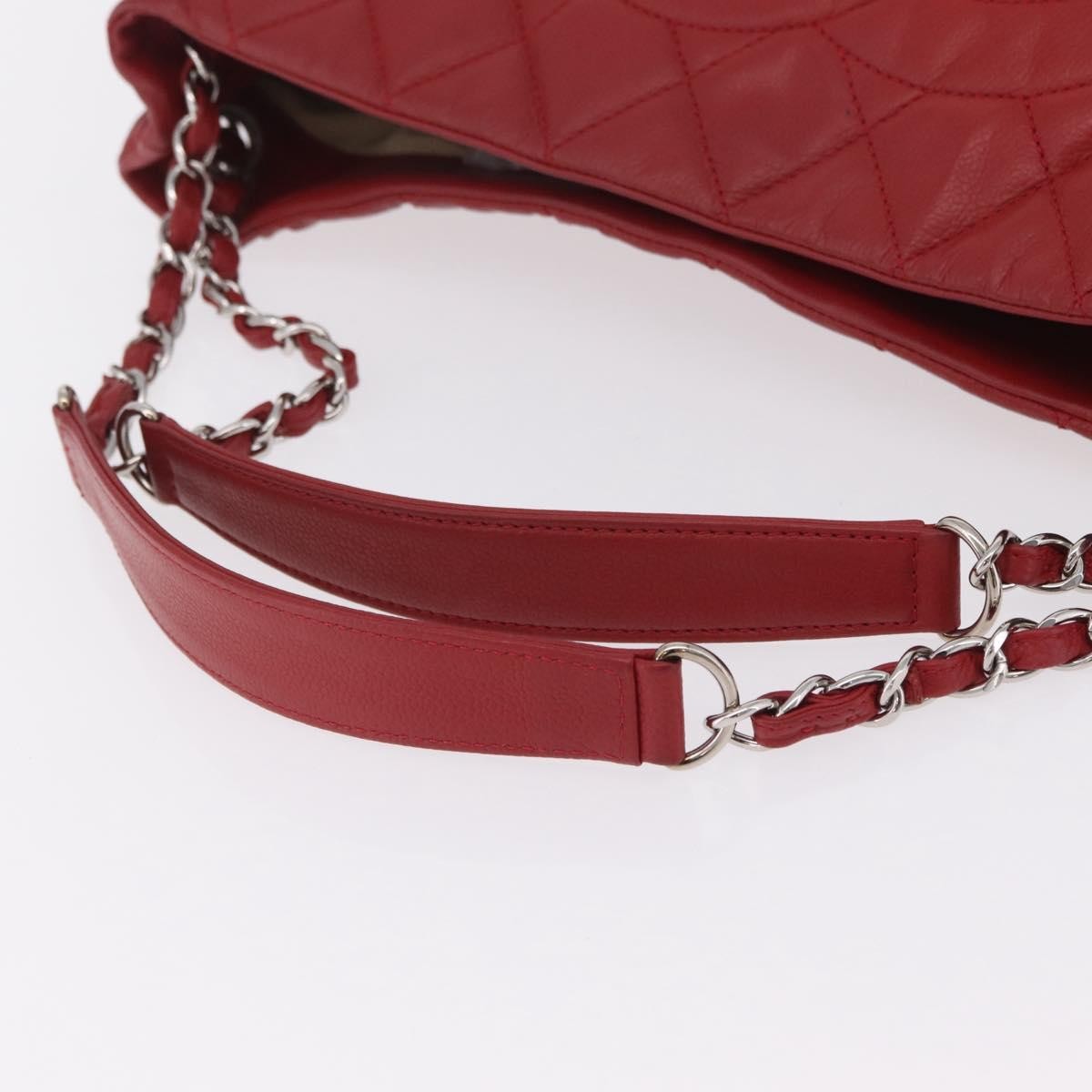 Chanel Timeless Cc Expandable Quilted Caviar Red Leather Tote Bag Bag (Pre-Owned)