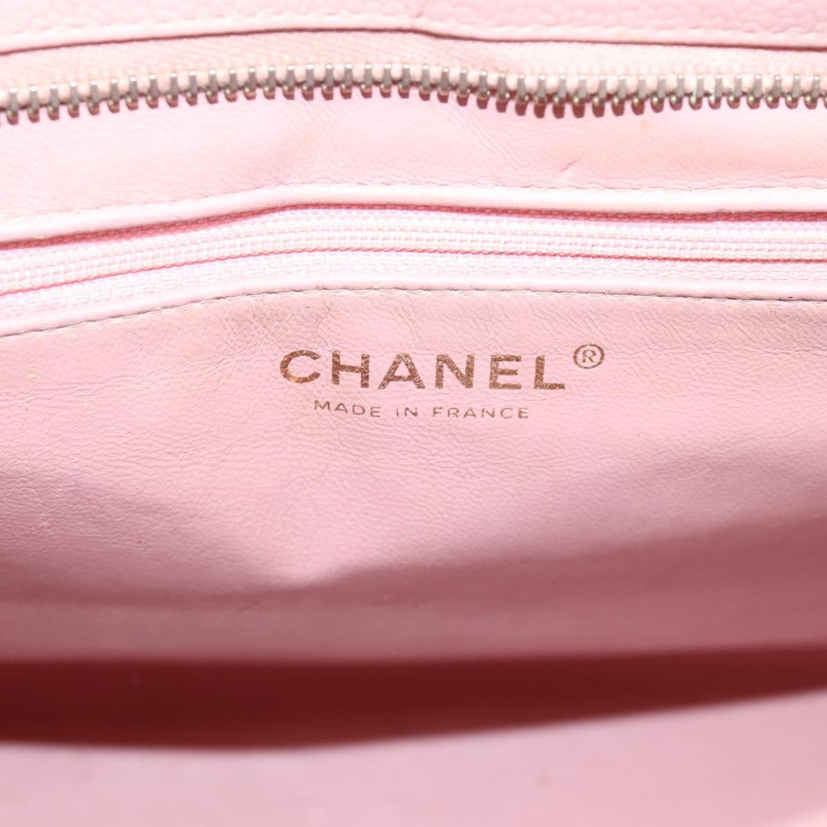 Chanel Medallion Quilted Caviar Pink Leather Tote Bag Bag (Pre-Owned)