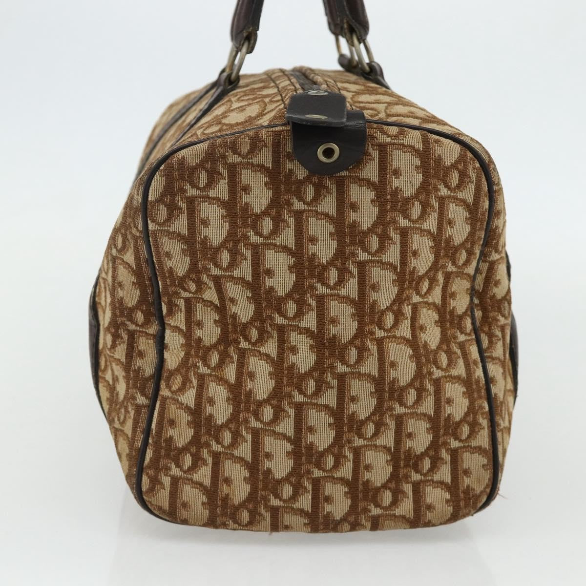 Christian Dior Vintage Trotter Canvas Brown Canvas Handbag (Pre-Owned)