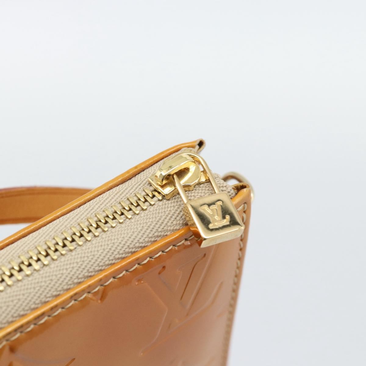 Louis Vuitton Lexington Pochette Patent Leather Beige Patent_Leather Clutche & Pouche Bag (Pre-Owned)