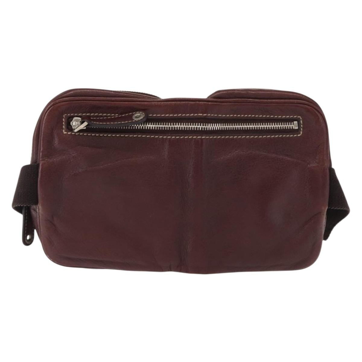 Gucci Belt Leather Burgundy Leather Shoulder Bag Bag (Pre-Owned)