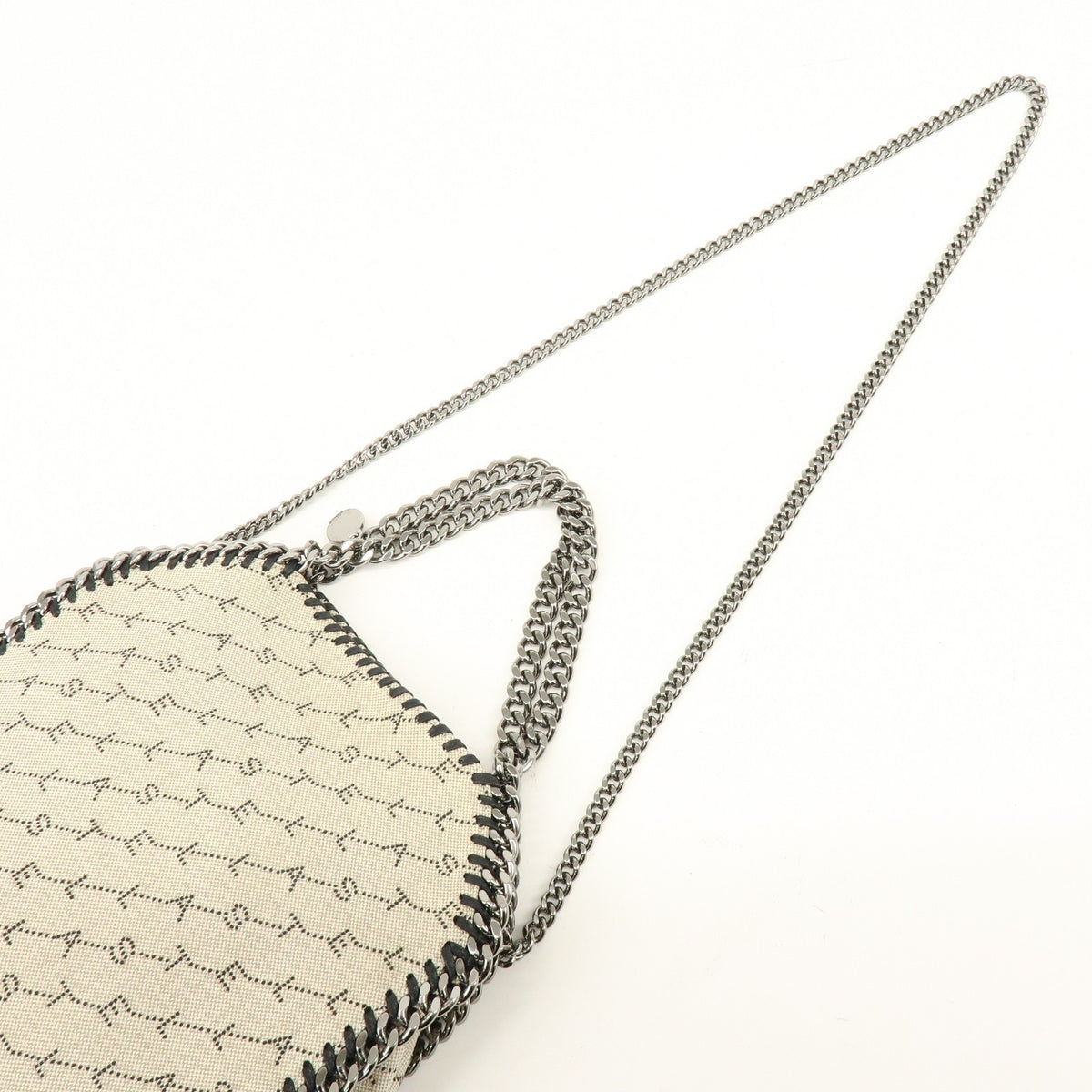 Stella Mccartney Falabella Faux Leather Beige Canvas Tote Bag Bag (Pre-Owned)
