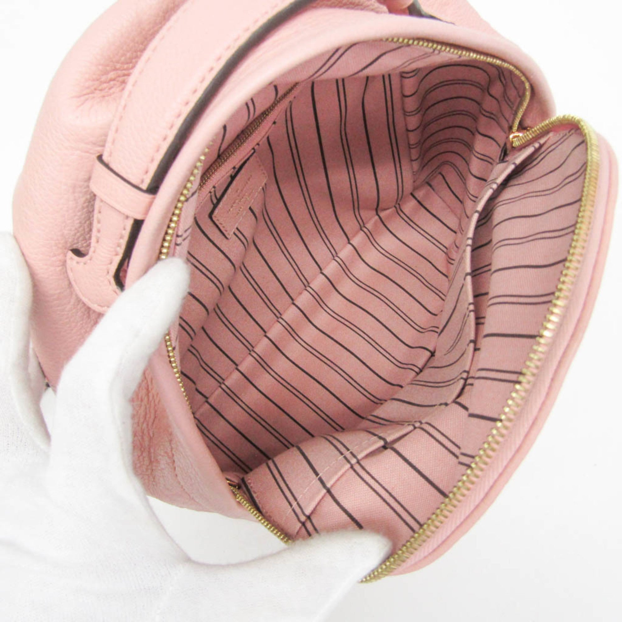Louis Vuitton Sorbonne Monogram Empreinte Leather Pink Leather Backpack Bag (Pre-Owned)