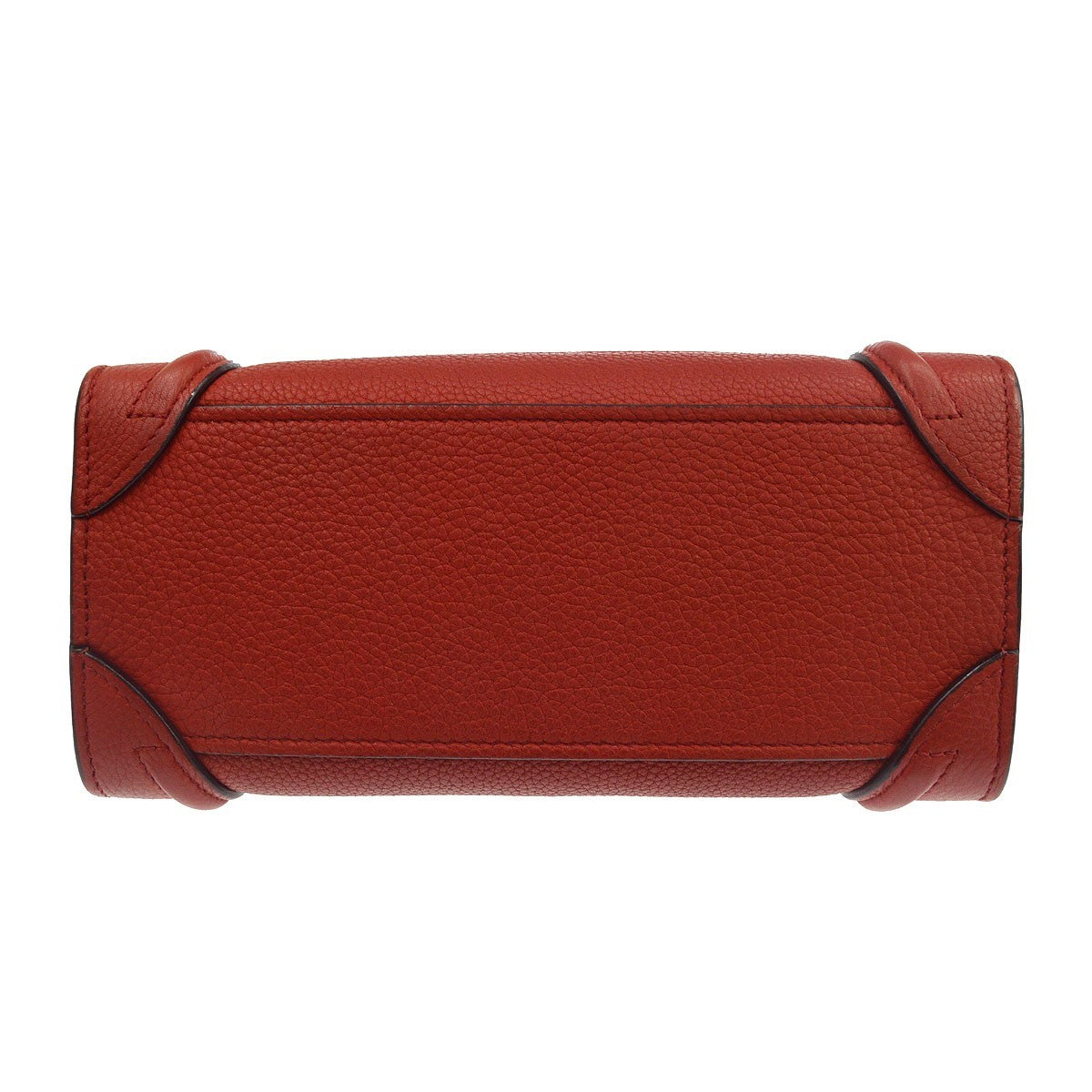 Celine Luggage Grainy Leather Red Leather Handbag (Pre-Owned)