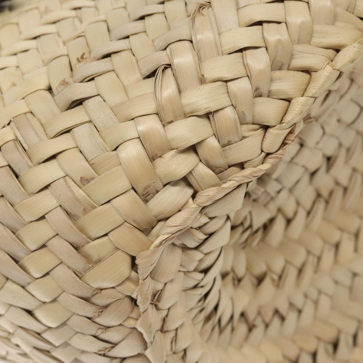 Loewe Basket Tote Raffia Beige Wood Bag (Pre-Owned)