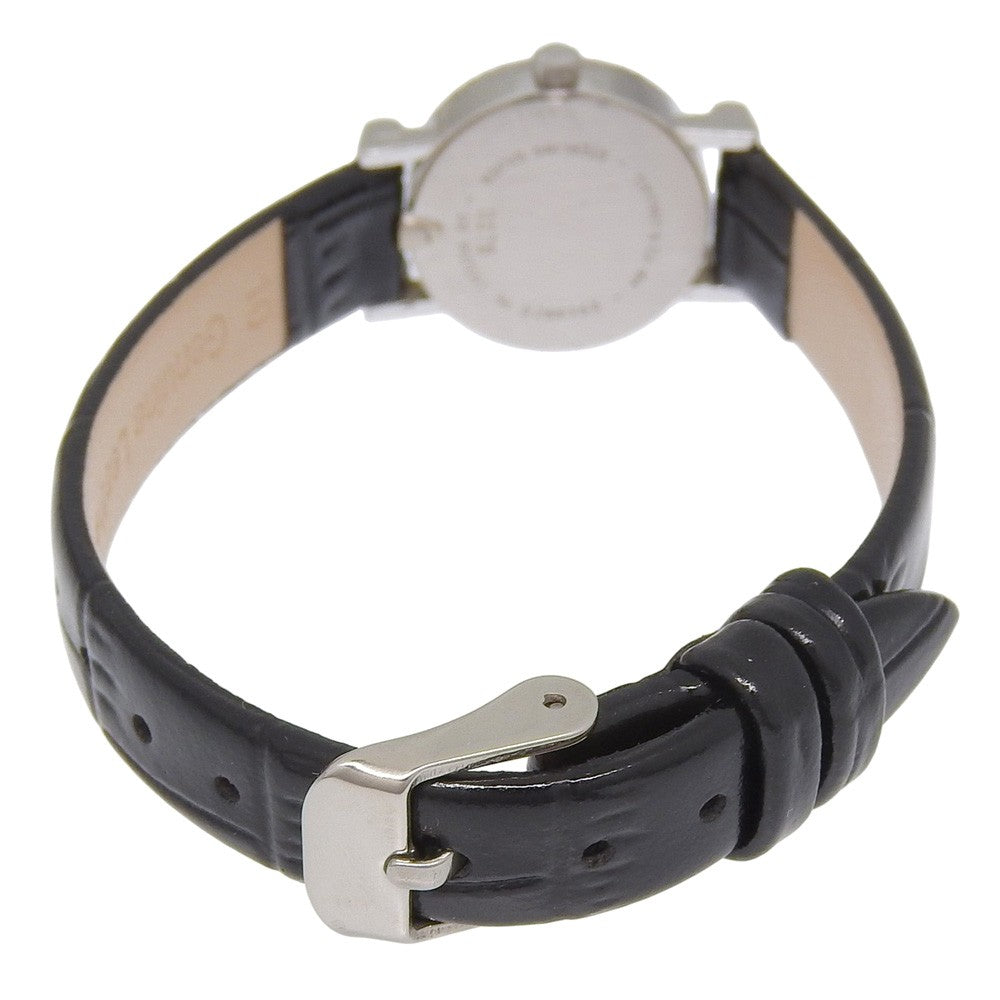 Tiffany & Co. Atlas Quartz Stainless Steel And Leather Watch (Pre-Owned)