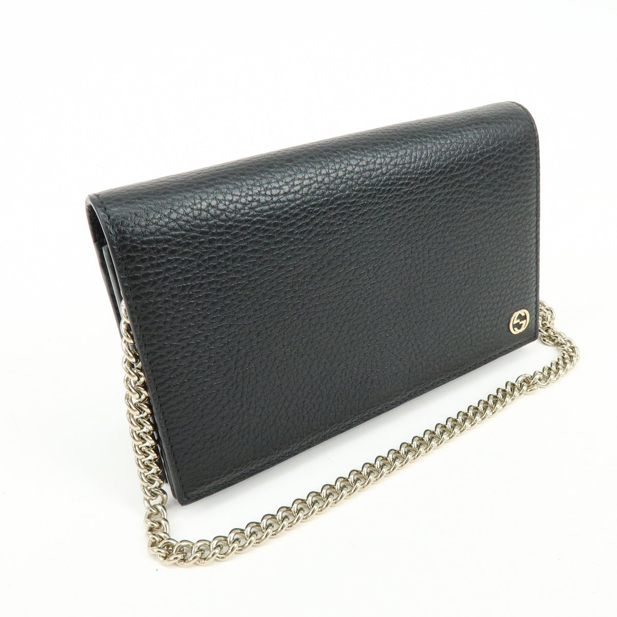 Gucci Betty Chain Wallet (Outlet) Leather Black Leather Crossbody Bag Bag (Pre-Owned)