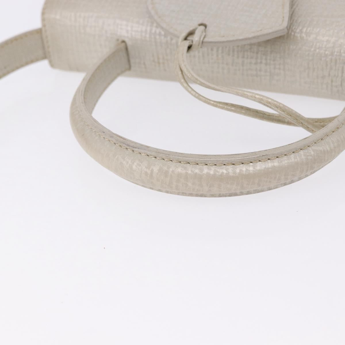 Loewe Barcelona Top Handle Leather Silver Leather Handbag (Pre-Owned)