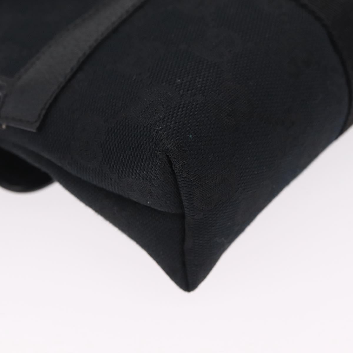 Gucci Buckle Waist Gg Canvas Black Canvas Handbag (Pre-Owned)