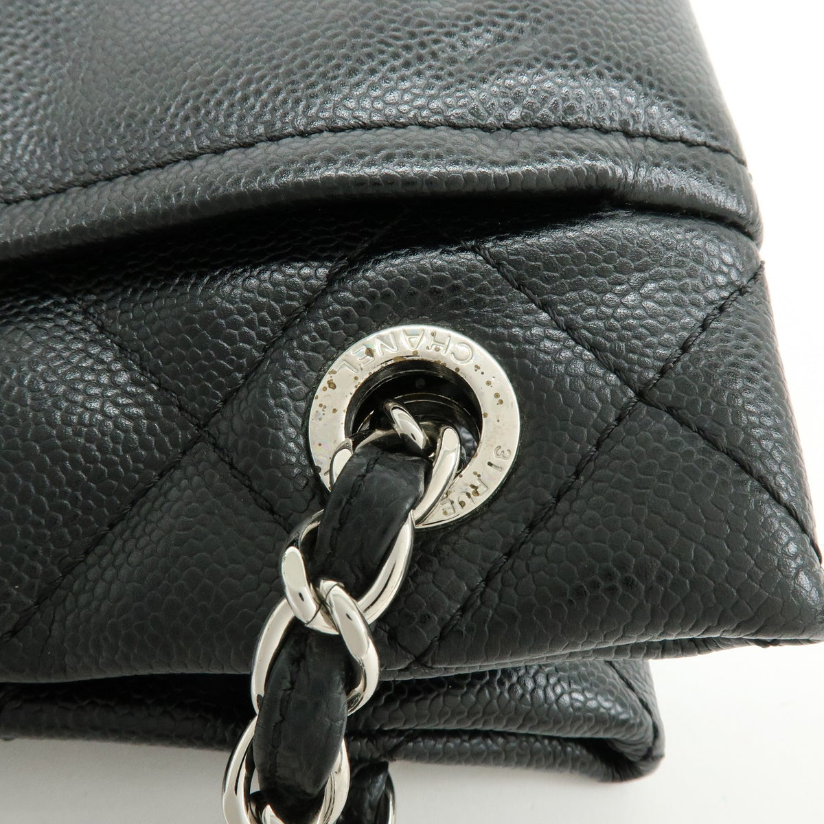 Chanel Timeless Cc Soft Caviar Black Leather Tote Bag Bag (Pre-Owned)