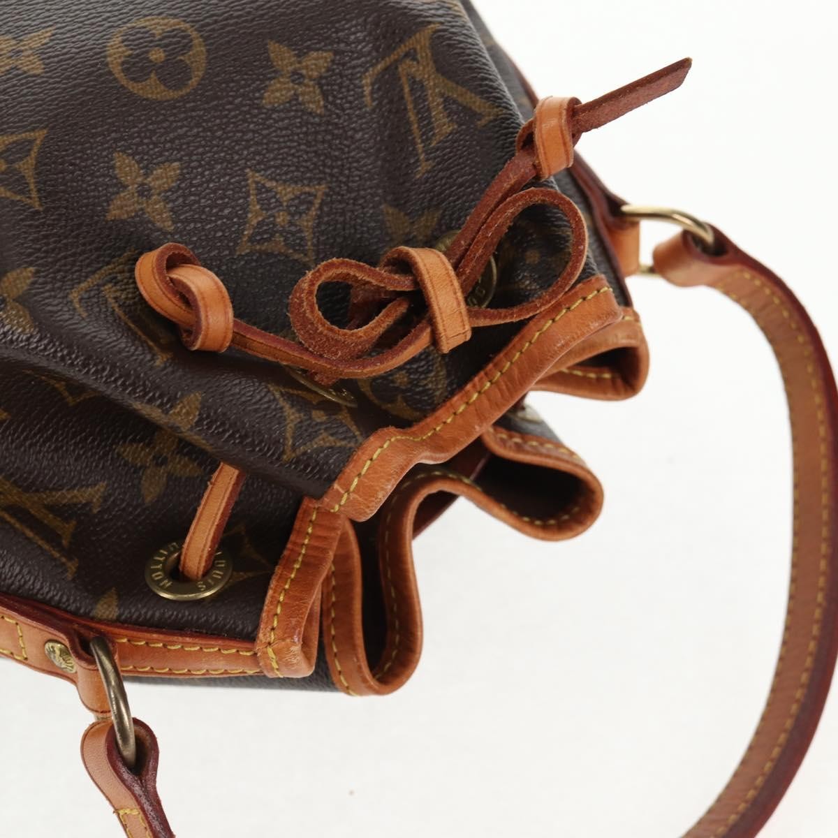 Louis Vuitton Petit Noe Nm Monogram Canvas Brown Canvas Handbag (Pre-Owned)