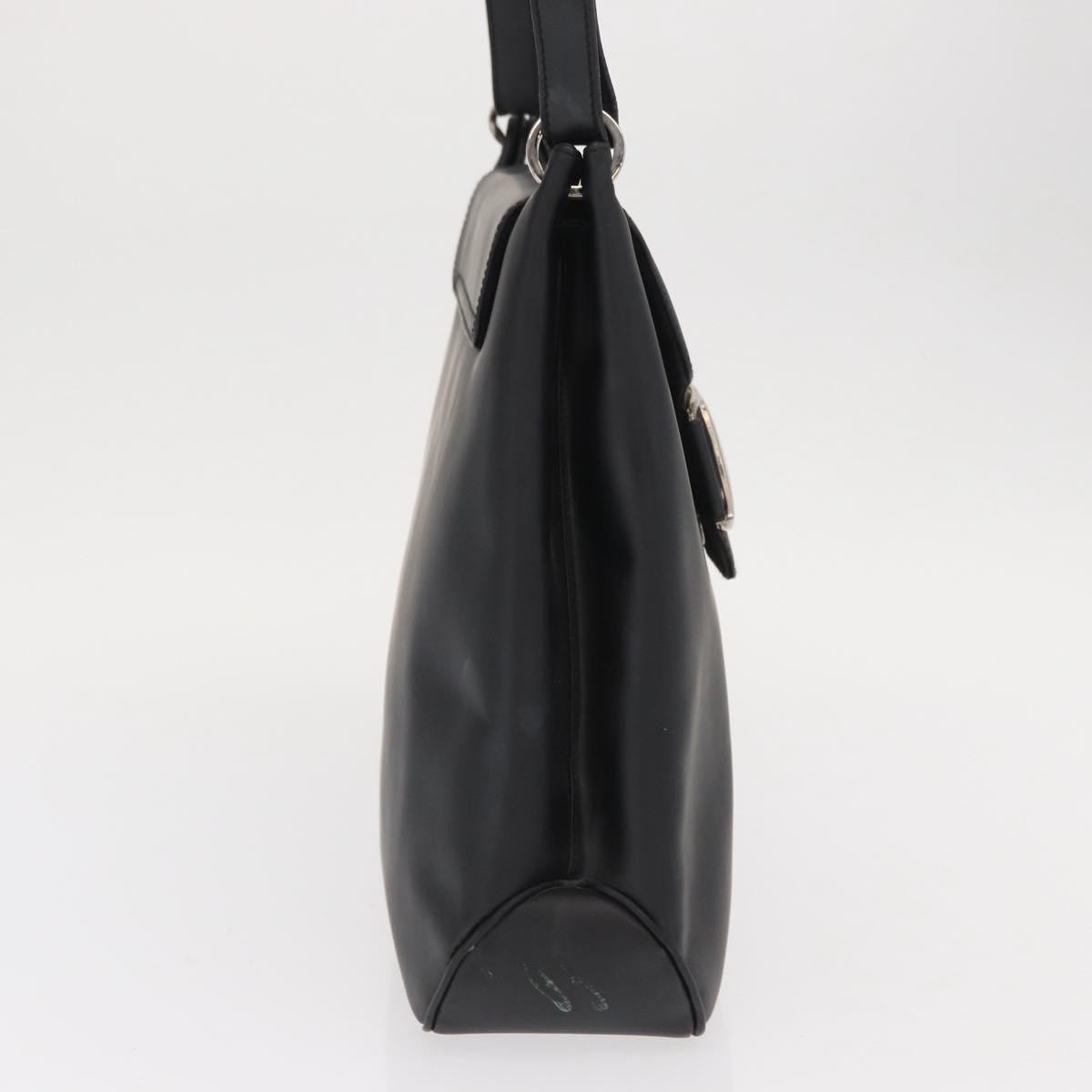 Salvatore Ferragamo Vala Leather Black Leather Shoulder Bag Bag (Pre-Owned)