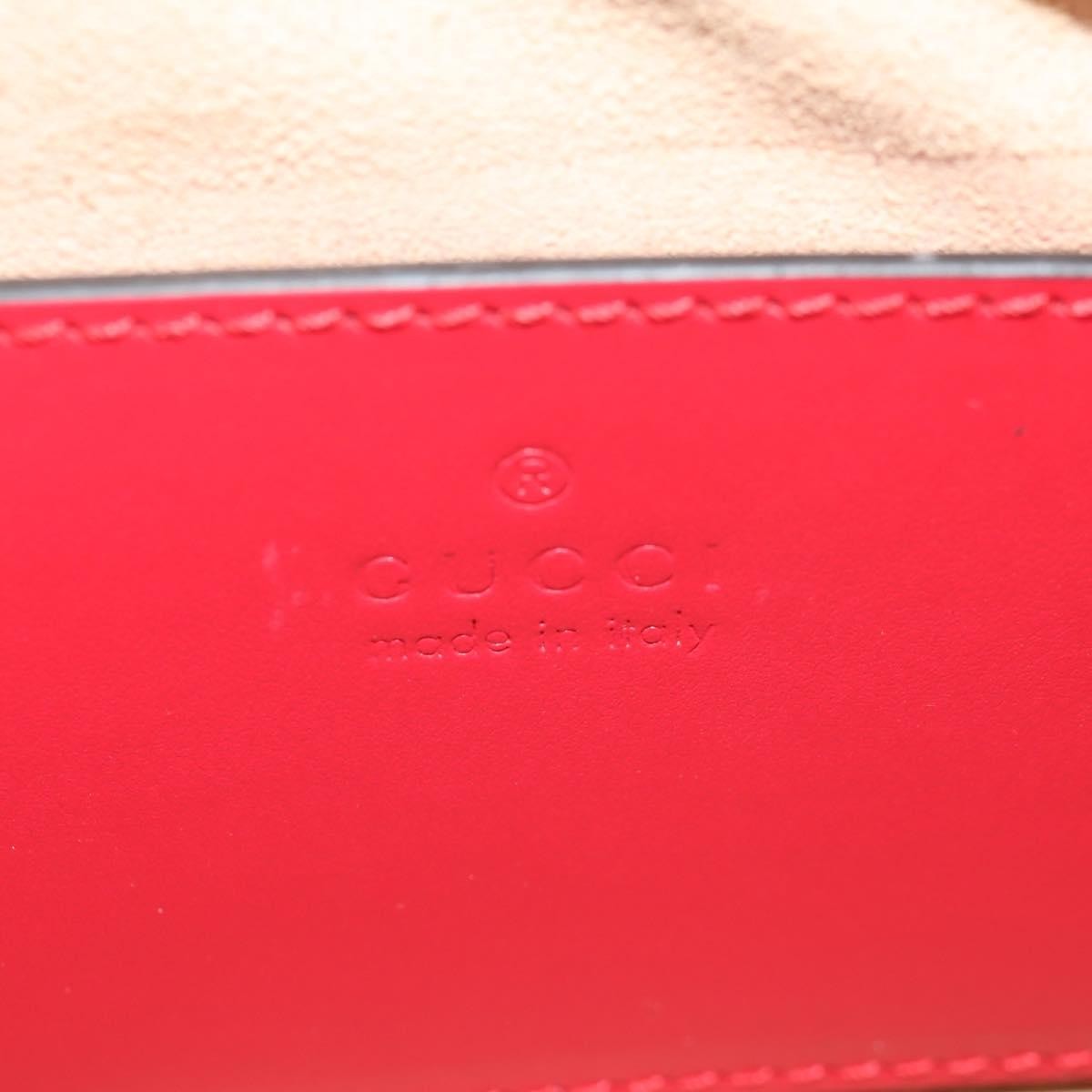 Gucci Gg Marmont Pochette Shoulder Matelasse Leather Red Leather Clutche & Pouche Bag (Pre-Owned)