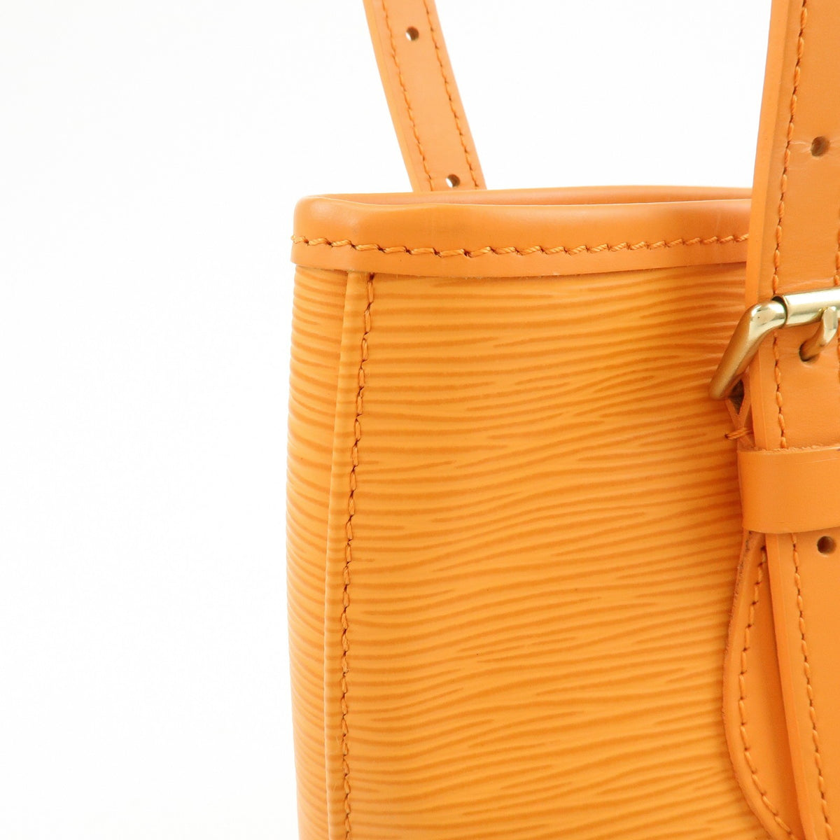 Louis Vuitton Petit Bucket Epi Leather Orange Leather Handbag (Pre-Owned)