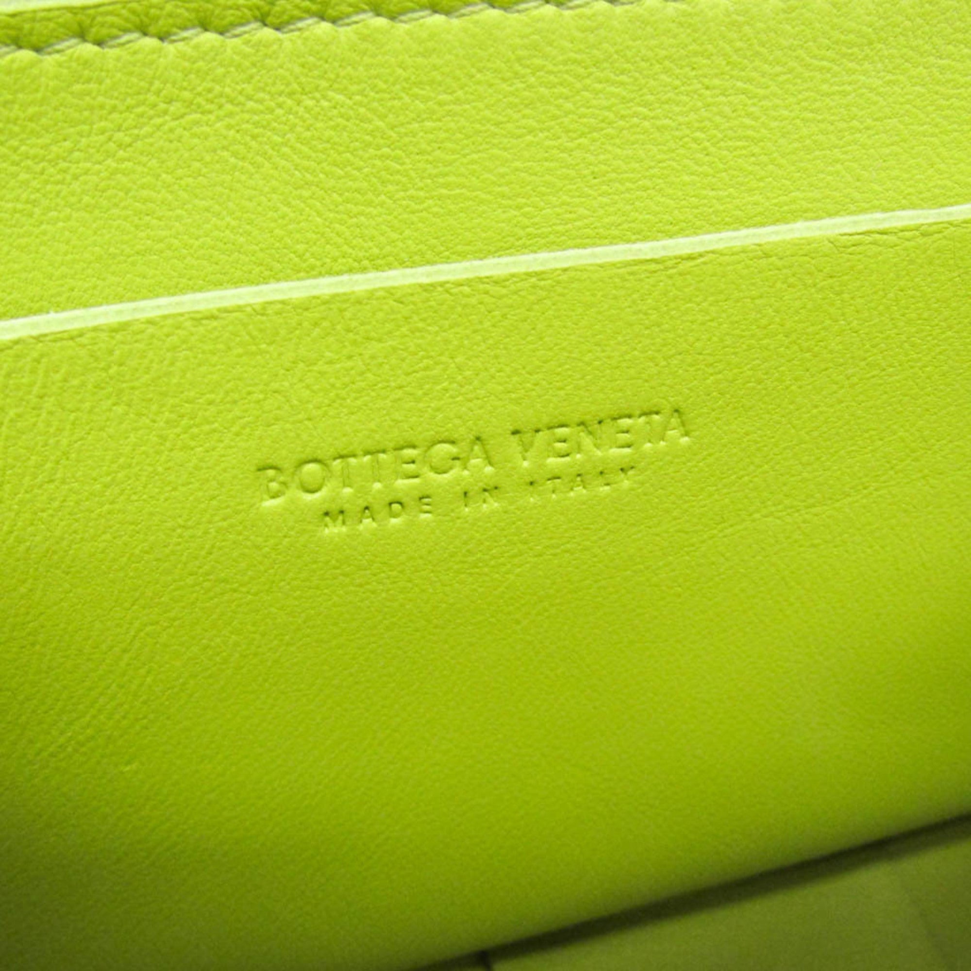 Bottega Veneta Cassette Leather Green Leather Clutche & Pouche Bag (Pre-Owned)