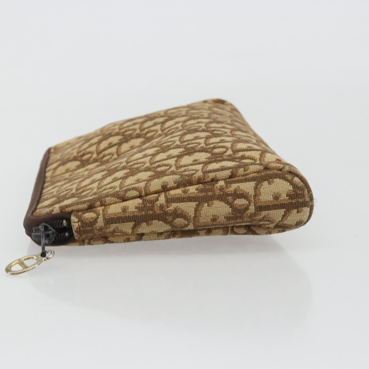 Christian Dior Vintage Trotter Canvas Brown Canvas Clutche & Pouche Bag (Pre-Owned)