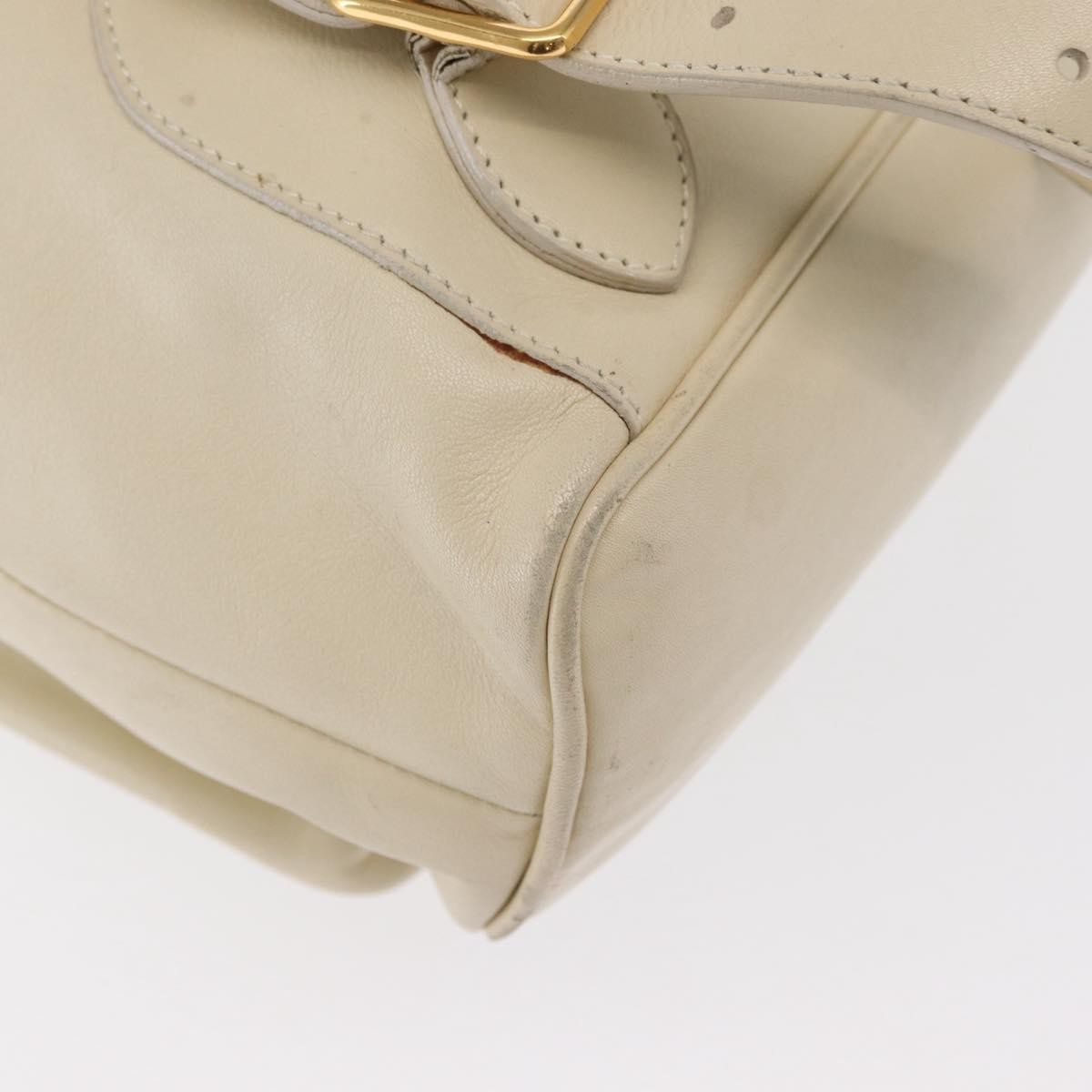 Gucci Vintage Bamboo Leather Gold Leather Backpack Bag (Pre-Owned)
