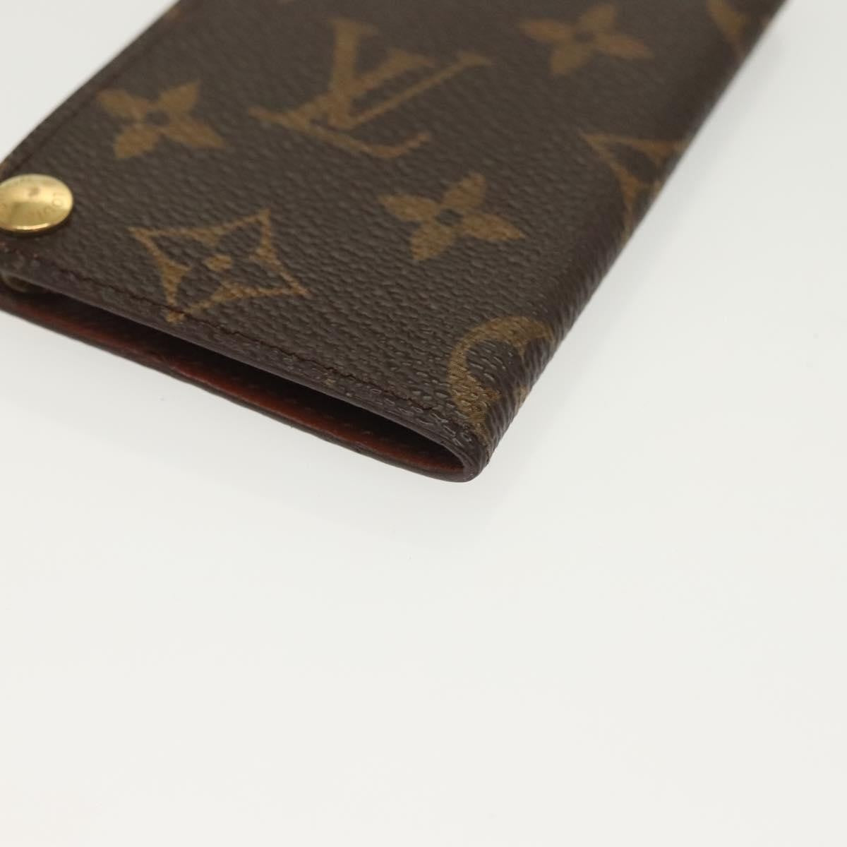 Louis Vuitton Porte Cartes Pression Card Case Monogram Canvas Brown Canvas Card Holders Accessory (Pre-Owned)