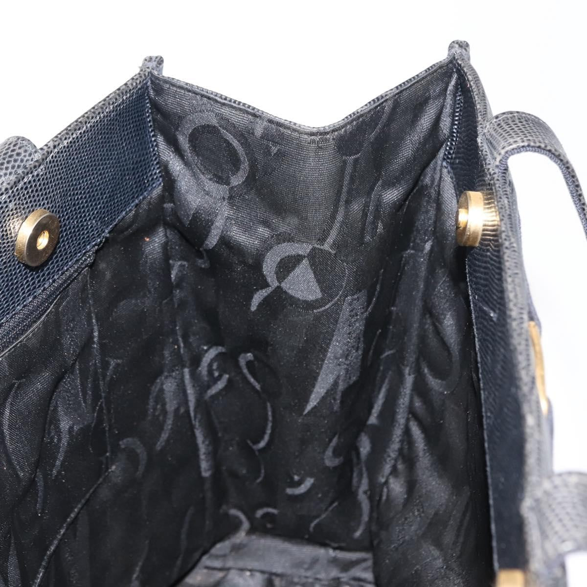 Salvatore Ferragamo Vala Tote Leather Navy Leather Tote Bag Bag (Pre-Owned)