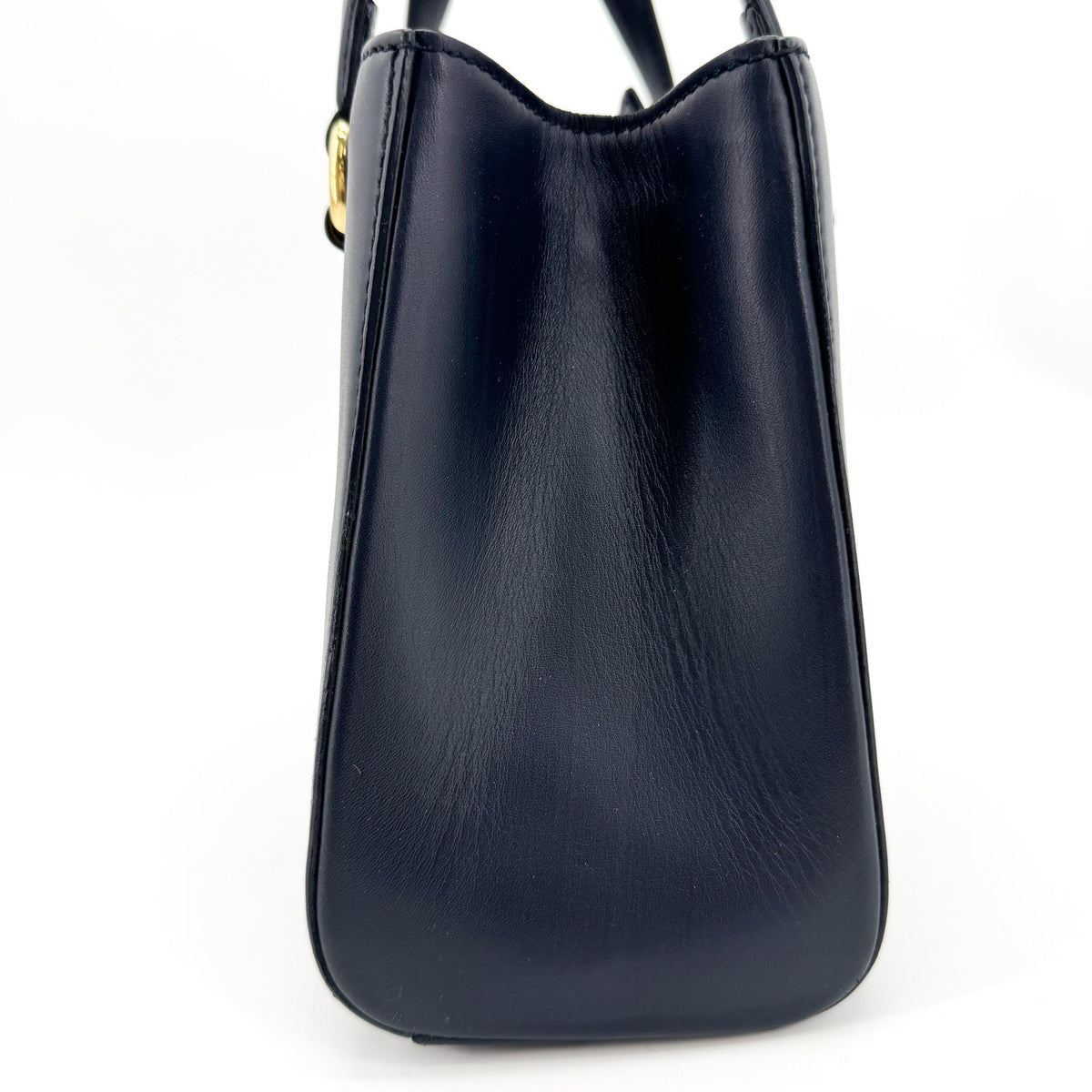 Gucci Sylvie Top Handle Leather Black Leather Handbag (Pre-Owned)