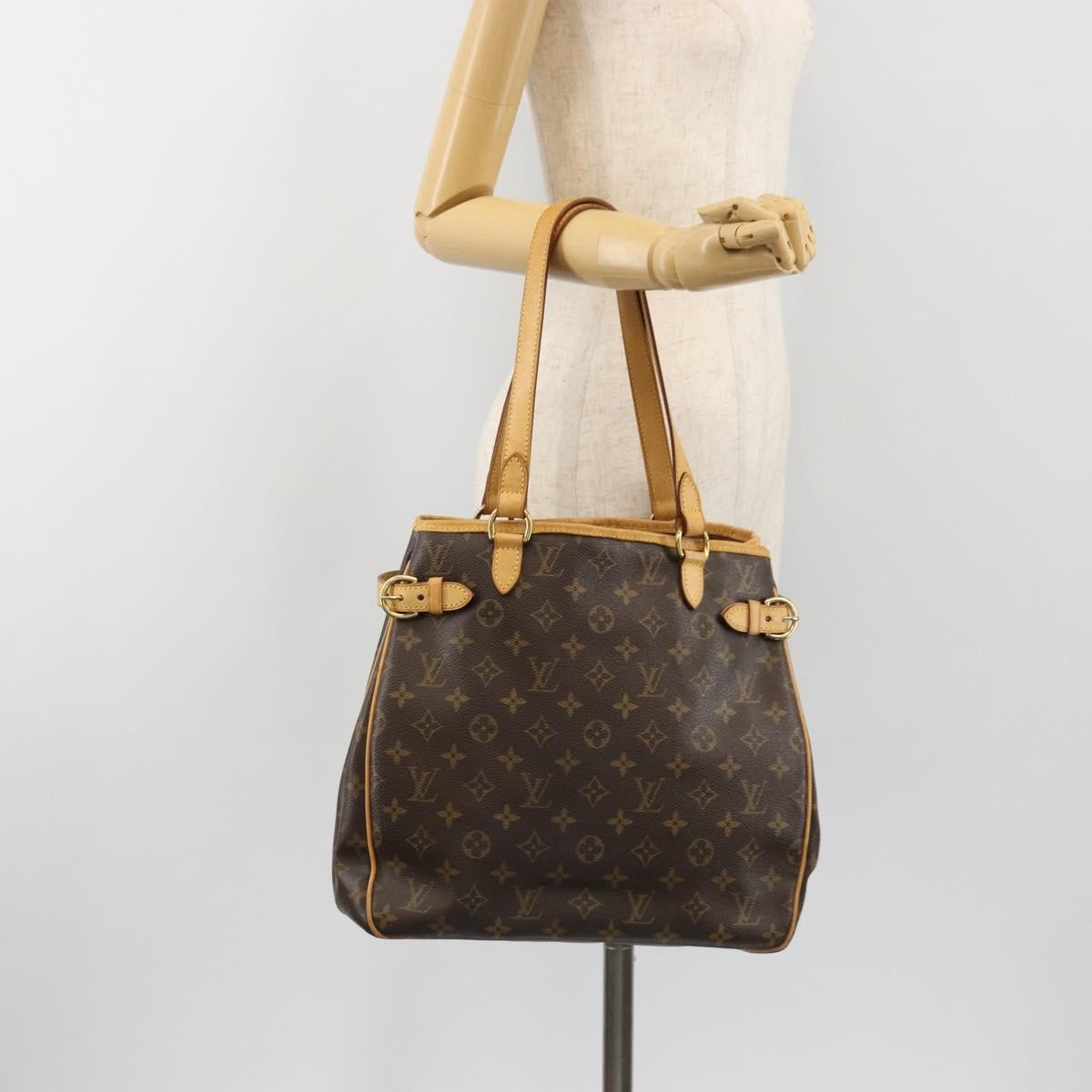 Louis Vuitton Batignolles Monogram Canvas Brown Canvas Shoulder Bag Bag (Pre-Owned)