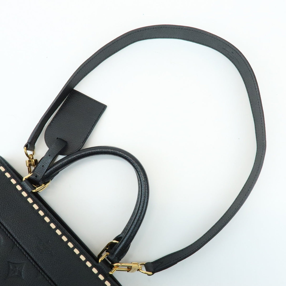 Louis Vuitton Vosges Whipstitch Monogram Empreinte Leather Black Leather Handbag (Pre-Owned)