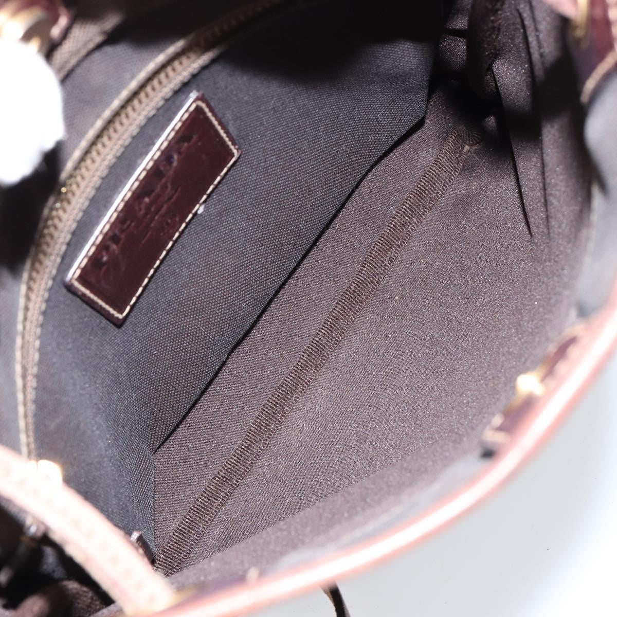 Prada Logo Flat Messenger Canvas Brown Canvas Shoulder Bag Bag (Pre-Owned)