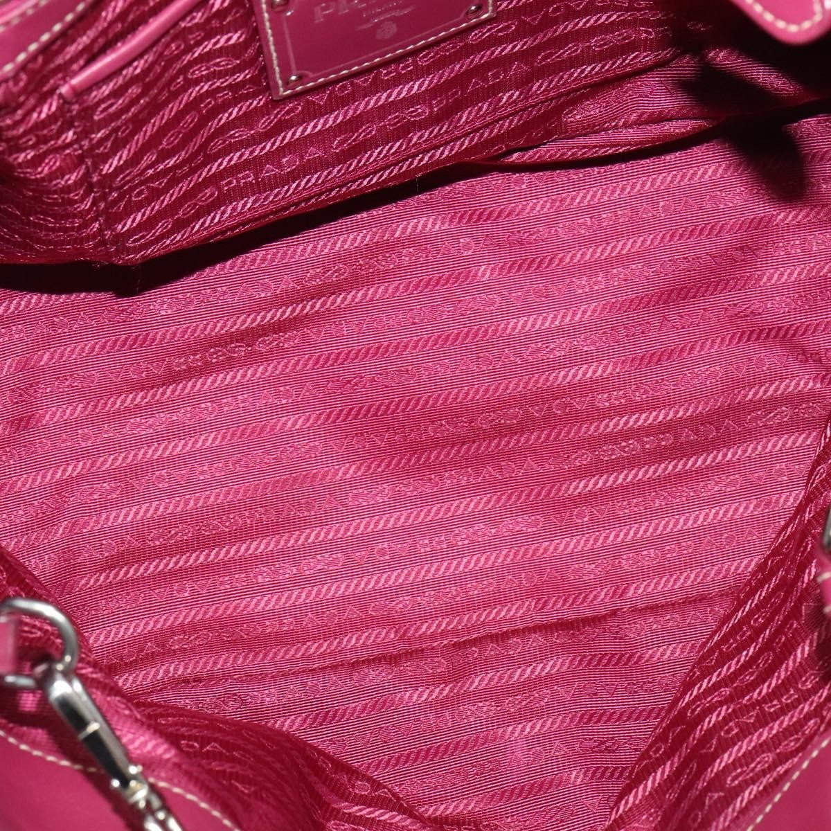 Prada Convertible Belted Hobo Tessuto With Leather Pink Nylon Shoulder Bag Bag (Pre-Owned)