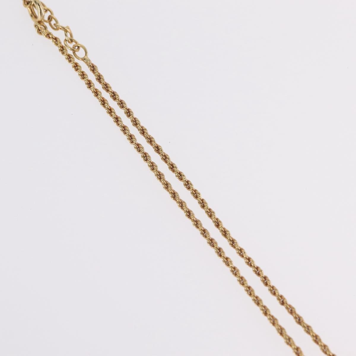 Christian Dior Vintage Cd Heart Pendant Metal Gold Metal Necklace Jewelry (Pre-Owned)