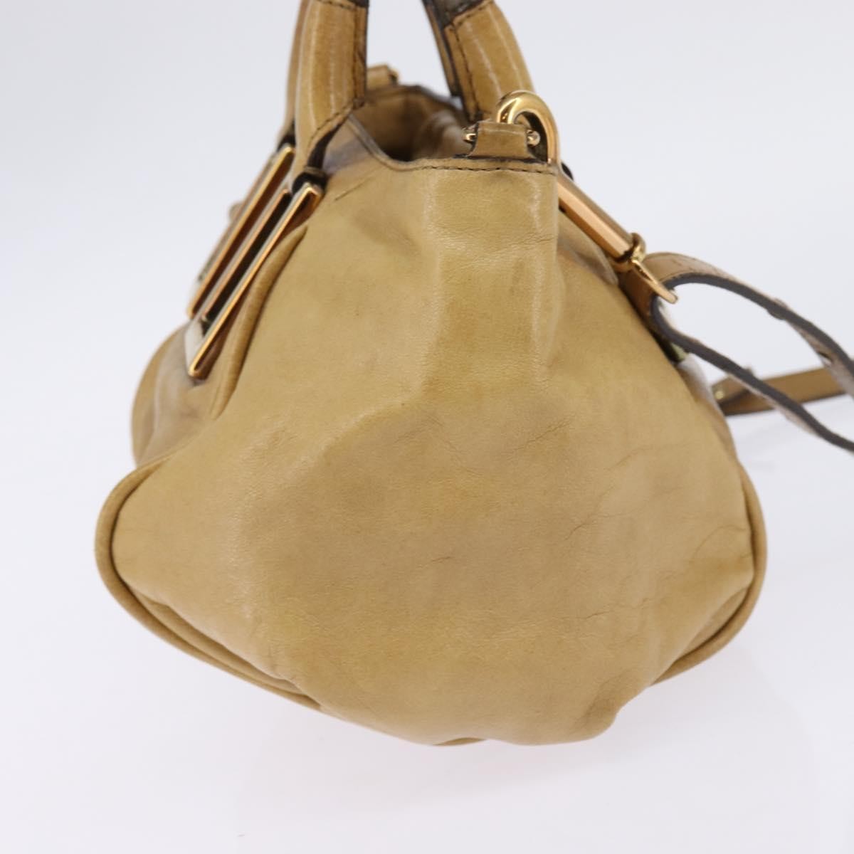 Chloe Ethel Leather Beige Leather Handbag (Pre-Owned)