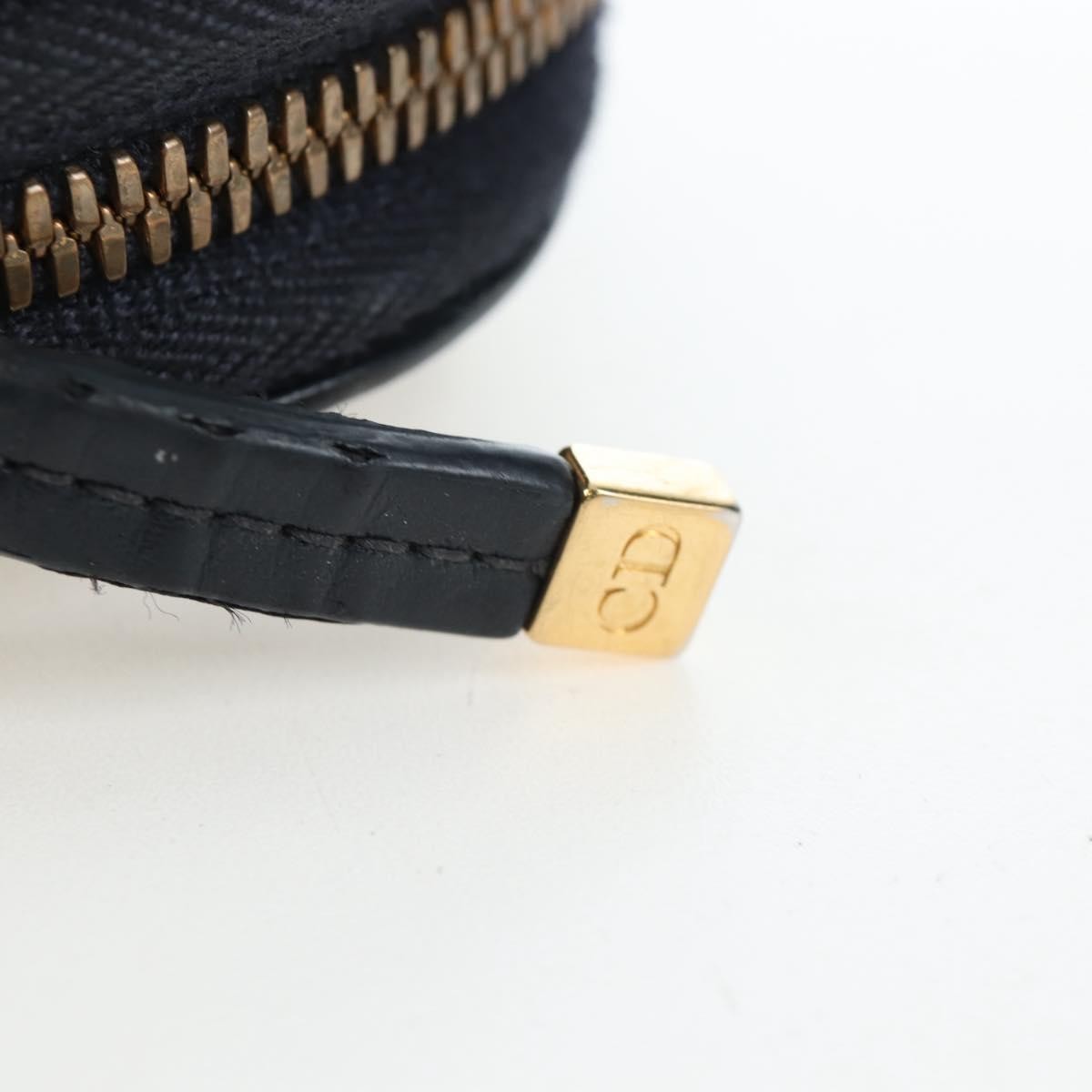 Christian Dior 30 Montaigne Phone Holder On Chain Oblique Canvas Navy Canvas Crossbody Bag Bag (Pre-Owned)