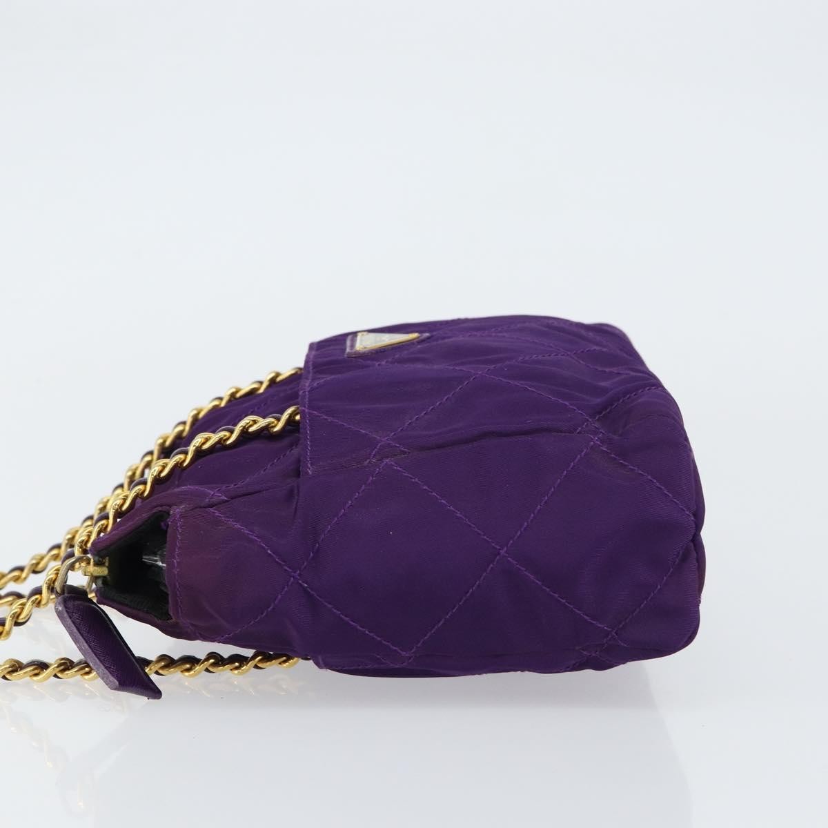 Prada Re-Edition 1995 Chain Quilted Re-Nylon Purple Nylon Tote Bag Bag (Pre-Owned)