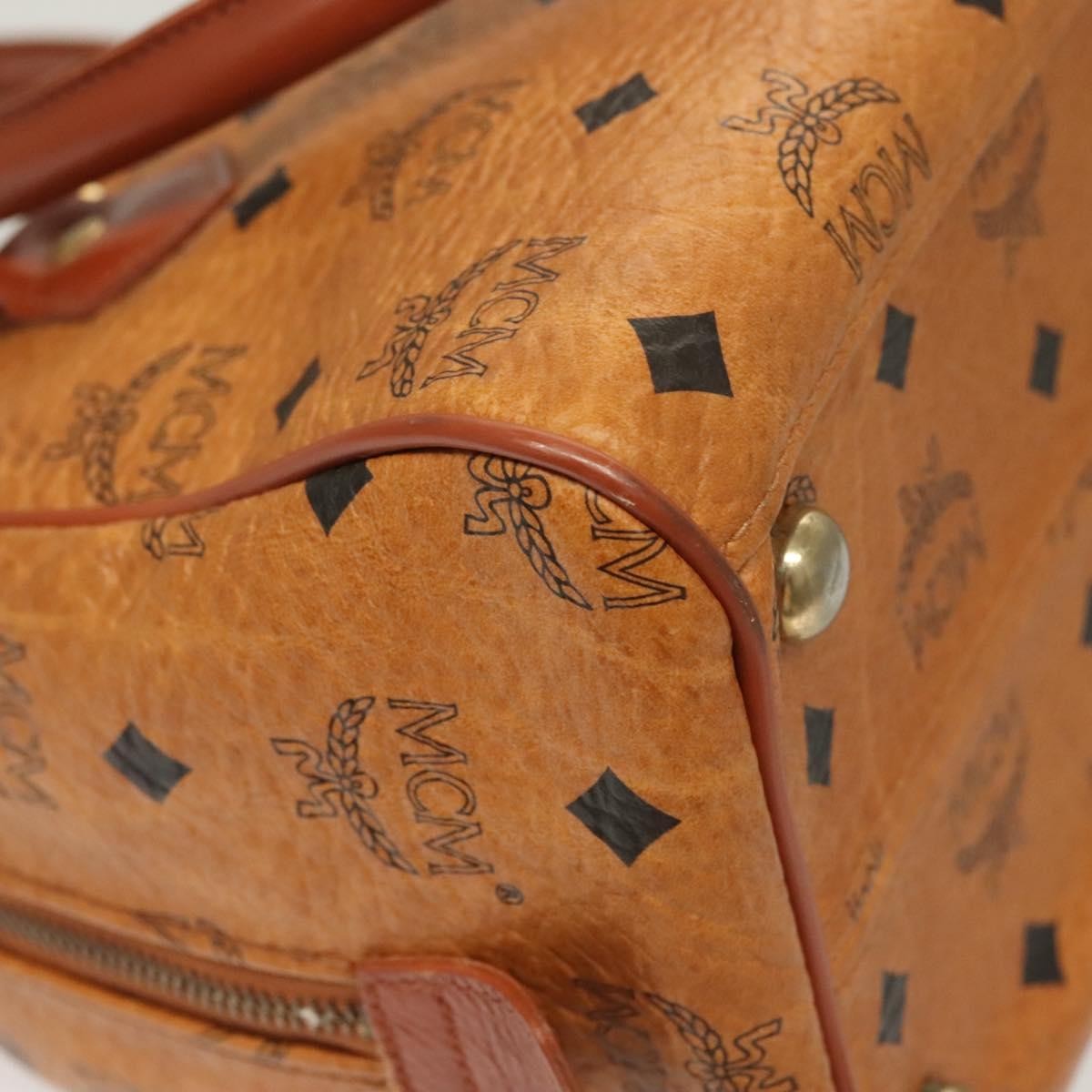 MCM Visetos Canvas And Leather Brown Canvas Bag (Pre-Owned)