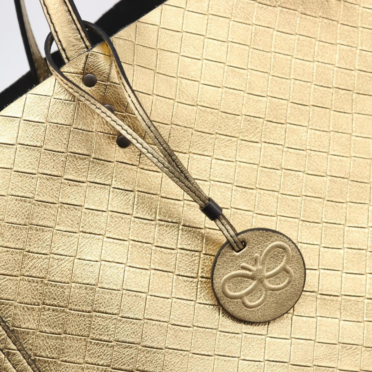 Bottega Veneta Intrecciomirage Leather Gold Leather Tote Bag Bag (Pre-Owned)