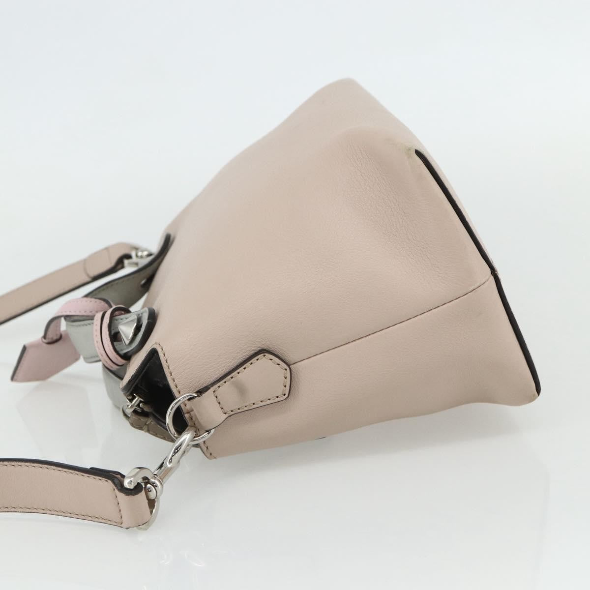 Fendi By The Way Satchel Leather Beige Leather Handbag (Pre-Owned)