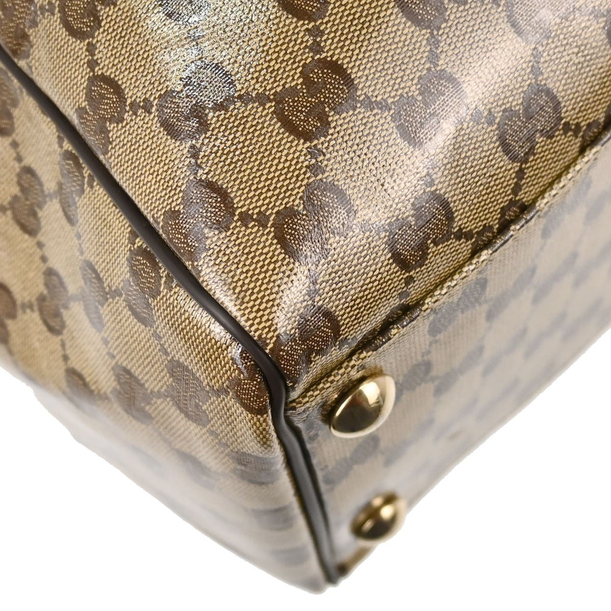 Gucci Gg Top Handle Gg Matelasse Leather Beige Pvc Tote Bag Bag (Pre-Owned)