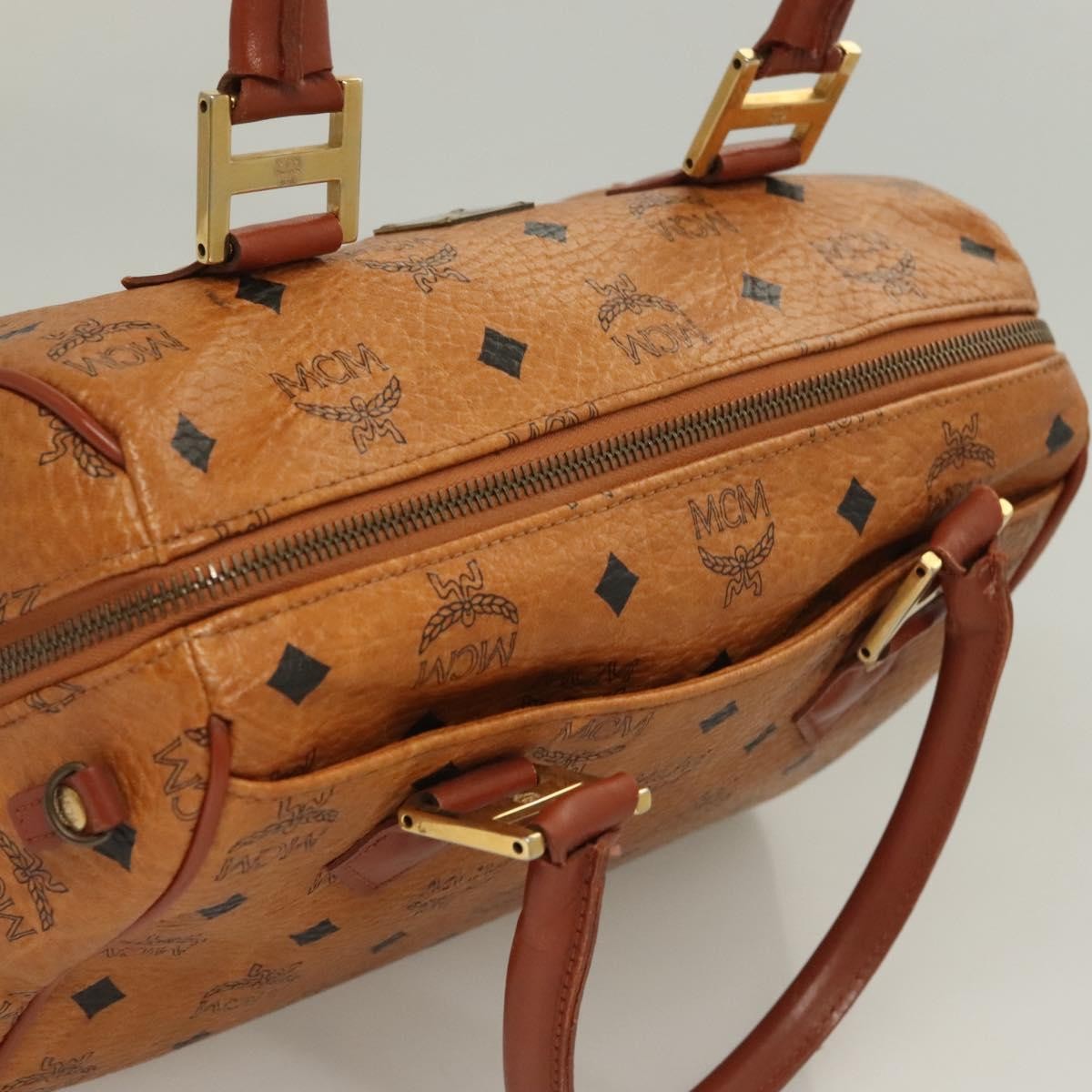MCM Visetos Canvas And Leather Brown Canvas Bag (Pre-Owned)